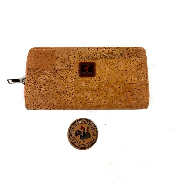 Portugal Cork Wallet Organizer Clutch Accordion Brand New - Picture 1 of 8